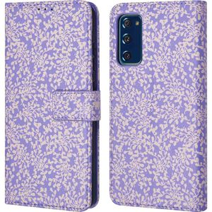 iMoshion Design Bookcase voor de Samsung Galaxy S20 FE - Purple White Flowers