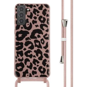iMoshion Siliconen design hoesje met koord voor de Samsung Galaxy S21 Plus - Animal Pink