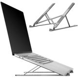 Accezz Laptop houder - Laptop standaard - Verstelbaar en opvouwbaar - Premium - Aluminium - Grijs