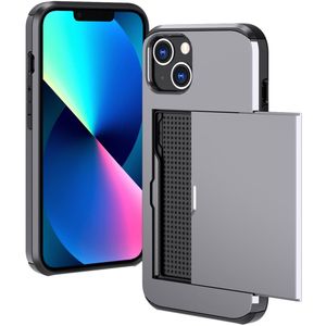 imoshion Backcover met pasjeshouder voor de Apple iPhone 13 - Grijs