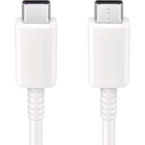 USB-C naar USB-C kabel 5A voor de Samsung Galaxy A70 - 1 meter - Wit