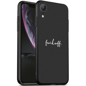 iMoshion Design hoesje voor de iPhone Xr - Fuck Off - Zwart