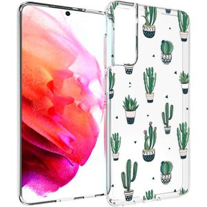 iMoshion Design hoesje voor de Samsung Galaxy S21 FE - Cactus - Groen