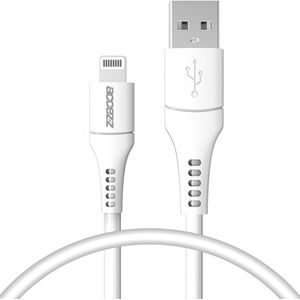 Accezz Lightning naar USB kabel voor de iPhone 14 - MFi certificering - 0,2 meter - Wit