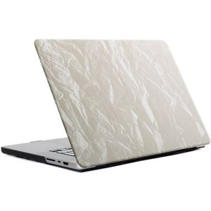 Selencia Fluwelen Cover voor de MacBook Air 13 inch (2022) / Air 13 inch (2024) M3 chip - A2681 / A3113 - Beige