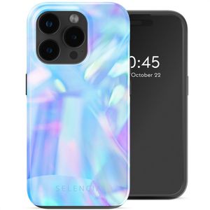 Selencia Vivid Tough Backcover met MagSafe voor de Apple iPhone 15 Pro Max - Holographic Blue Dream