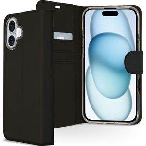Accezz Wallet Softcase Bookcase voor de Apple iPhone 16 - Zwart