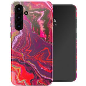 Selencia Vivid Backcover voor de Samsung Galaxy S25 Plus - Marble Purple