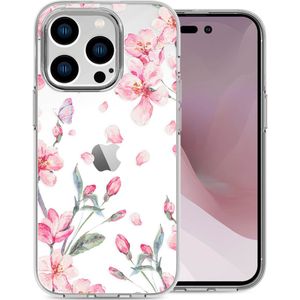 iMoshion Design hoesje voor de iPhone 14 Pro - Bloem - Roze