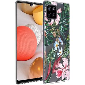 iMoshion Design hoesje voor de Samsung Galaxy A42 - Jungle - Groen / Roze