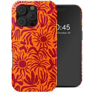 Selencia Vivid Tough Backcover met MagSafe voor de Apple iPhone 16 Pro Max - Tropical Vibes Apricot