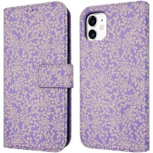 iMoshion Design Bookcase voor de iPhone 11 - Purple White Flowers