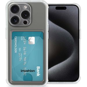 iMoshion Softcase Backcover met pashouder voor de iPhone 15 Pro - Transparant
