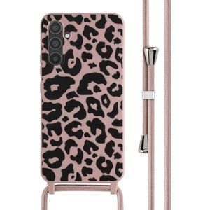 iMoshion Siliconen design hoesje met koord voor de Samsung Galaxy A34 (5G) - Animal Pink