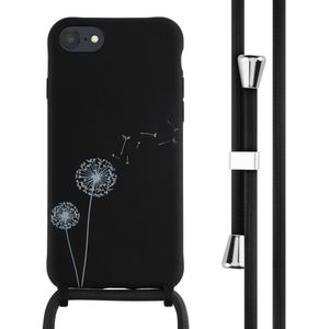 imoshion Siliconen design hoesje met koord voor de iPhone SE (2022 / 2020) / 8 / 7 - Dandelion Black