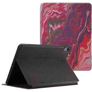 Selencia Vivid tablethoes voor de Apple iPad Air 11 inch (2025) M3 / (2024) M2 / Air 5 (2022) / Air 4 (2020) - Marble Plum