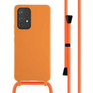 iMoshion Siliconen hoesje met koord voor de Samsung Galaxy A53 - Oranje