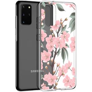 iMoshion Design hoesje voor de Samsung Galaxy S20 Plus - Bloem - Roze / Groen