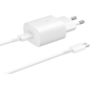 Travel Adapter + USB-C naar USB-C kabel voor de Samsung Galaxy S23 Ultra - Wit