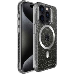 imoshion Clear Glitter Backcover met MagSafe voor de Apple iPhone 15 Pro Max - Zilver
