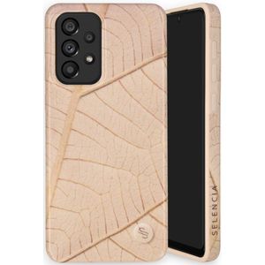 Selencia Aurora Fashion Backcover voor de Samsung Galaxy A33 - Duurzaam hoesje - 100% gerecycled - Earth Leaf Beige