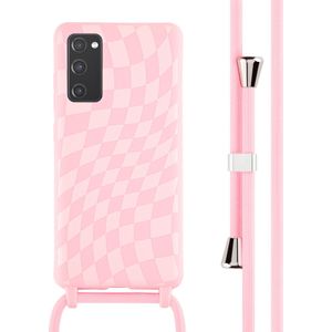 iMoshion Siliconen design hoesje met koord voor de Samsung Galaxy S20 FE - Retro Pink
