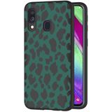 iMoshion Design hoesje voor de Samsung Galaxy A40 - Luipaard - Groen / Zwart