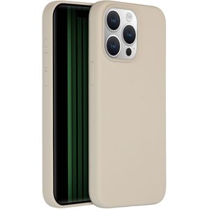 Accezz Liquid Silicone Backcover met MagSafe voor de iPhone 15 Pro Max - Stone