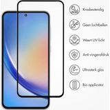 Accezz Triple Strong Full Cover Glas Screenprotector met applicator voor de Samsung Galaxy A35 / A55 - Transparant