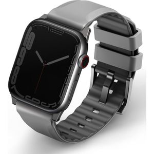 Uniq Linus AiroSoft™ Siliconen bandje voor de Apple Watch Series 1 t/m 10 / SE / Ultra (2) (44/45/46/49 mm) - Chalk Grey