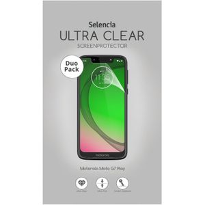 Selencia Duo Pack Ultra Clear Screenprotector voor de Motorola Moto G7 Play