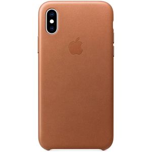 Apple Leather Backcover voor iPhone Xs Max - Saddle Brown