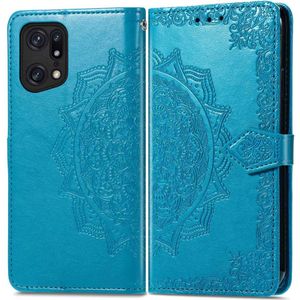iMoshion Mandala Bookcase voor de Oppo Find X5 5G - Turquoise