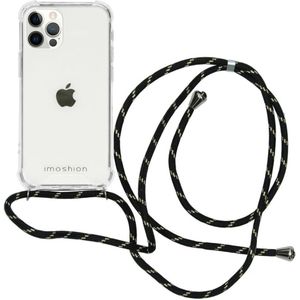 iMoshion Backcover met koord voor de iPhone 12 (Pro) - Zwart / Goud
