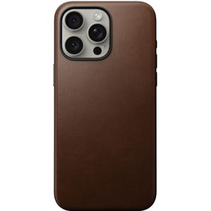 Nomad Modern Leather Case voor de iPhone 15 Pro Max - Bruin