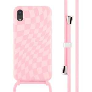 iMoshion Siliconen design hoesje met koord voor de iPhone Xr - Retro Pink