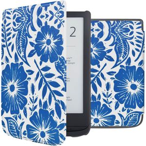 iMoshion Design Slim Hard Case Sleepcover voor de Pocketbook Touch Lux 5 / HD 3 / Basic Lux 4 / Vivlio Lux 5 - Flower Tile