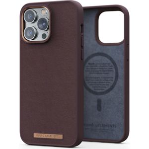 Njorð Collections Genuine Leather MagSafe Case voor de iPhone 14 Pro Max - Dark Brown