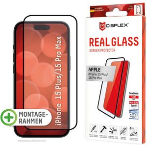 Displex Screenprotector Real Glass Full Cover voor de iPhone 15 Plus / 15 Pro Max