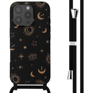 imoshion Siliconen design hoesje met koord voor de Apple iPhone 16 Pro - Sky Black