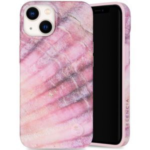 Selencia Aurora Fashion Backcover voor de iPhone 14 - Duurzaam hoesje - 100% gerecycled - Ocean Shell Purple