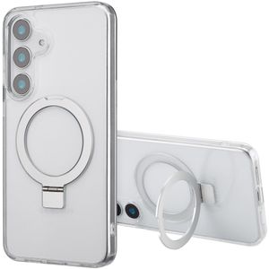 Accezz Ring Stand Backcover met MagSafe voor de Samsung Galaxy S25 Plus - Transparant