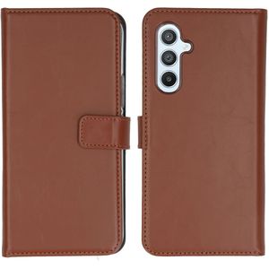 Selencia Echt Lederen Bookcase voor de Samsung Galaxy A54 (5G) - Lichtbruin