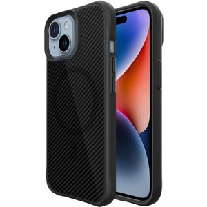 iMoshion Rugged Hybrid Carbon Case met MagSafe voor de iPhone 15 - Zwart