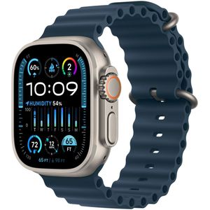 Ocean Band voor de Apple Watch Series 1-9 / SE / Ultra (2) - 42/44/45/49 mm - Blauw