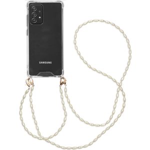iMoshion Backcover met koord + armband - Parels Samsung Galaxy A52(s) (5G/4G) - Transparant