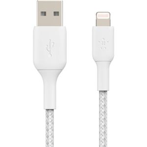 Belkin Boost↑Charge™ Braided Lightning naar USB kabel - 0,15 meter - Wit