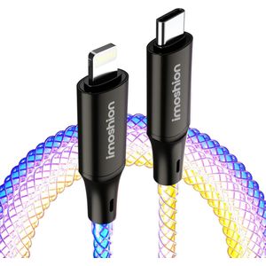 iMoshion Snellaadkabel RGB - USB-C naar Lightning kabel - 1 meter