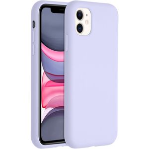 Accezz Liquid Silicone Backcover voor de Apple iPhone 11 - Paars