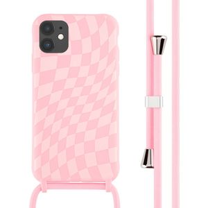 iMoshion Siliconen design hoesje met koord voor de iPhone 11 - Retro Pink